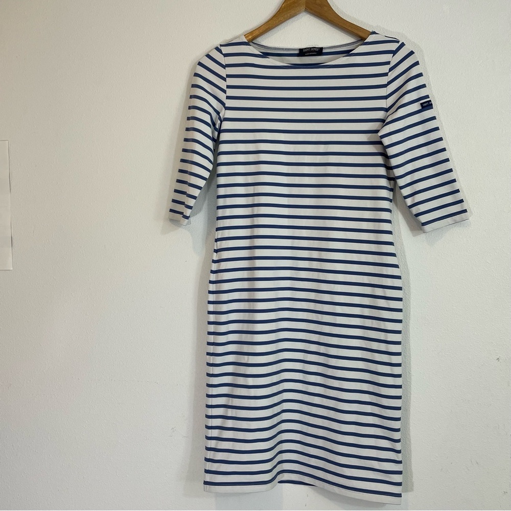 St James Propriano Nautical Striped Coastal Coquette Summer Dress Size 6